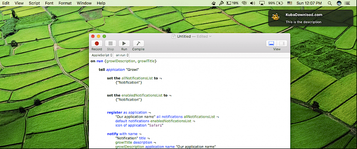 Mac OS Growl Notification System for Xojo apps