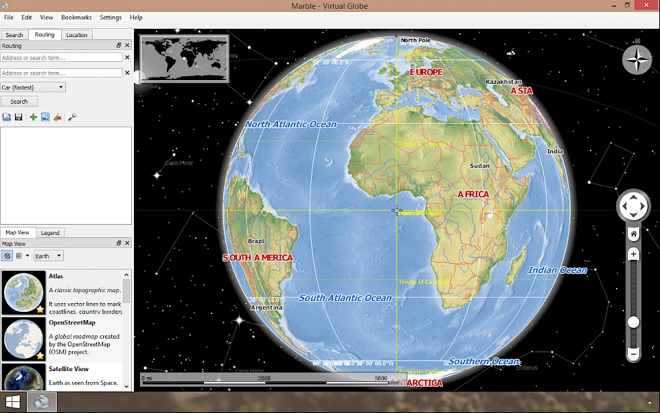 Screenshot of Marble software running on Windows 10.