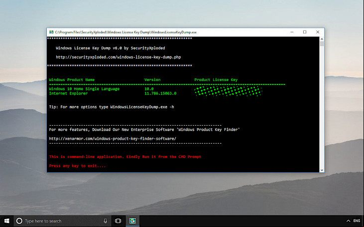 Windows License Key Dump