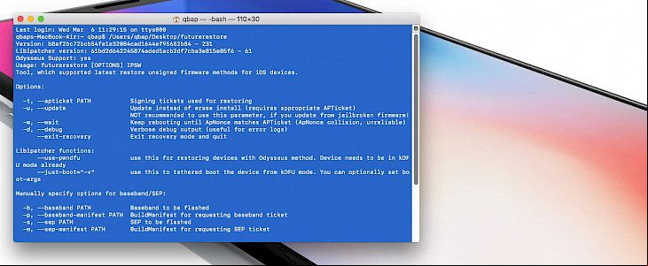 futurerestore - install unsigned iOS 12 on your iPhone