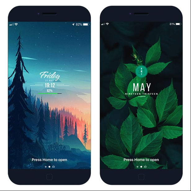 iPhone Lockscreen Themes on iOS 12