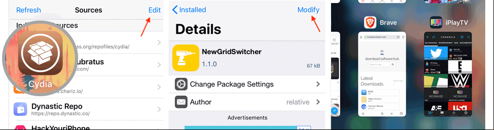 Native app switcher for iOS
