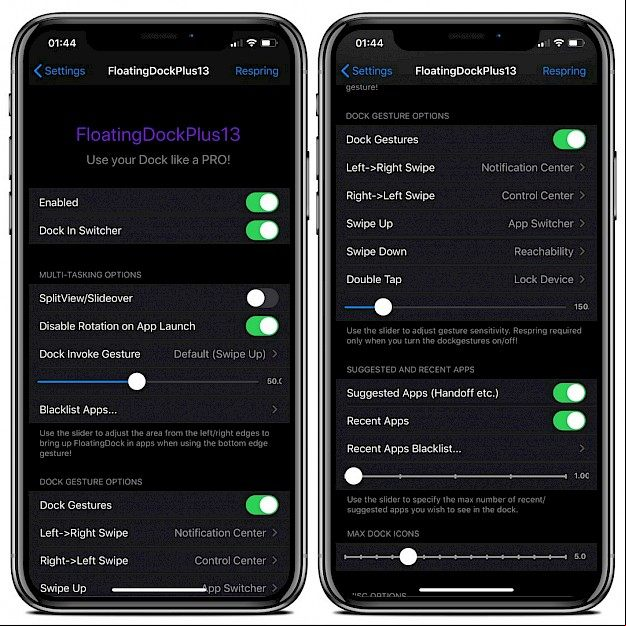 FloatingDockPlus Settings