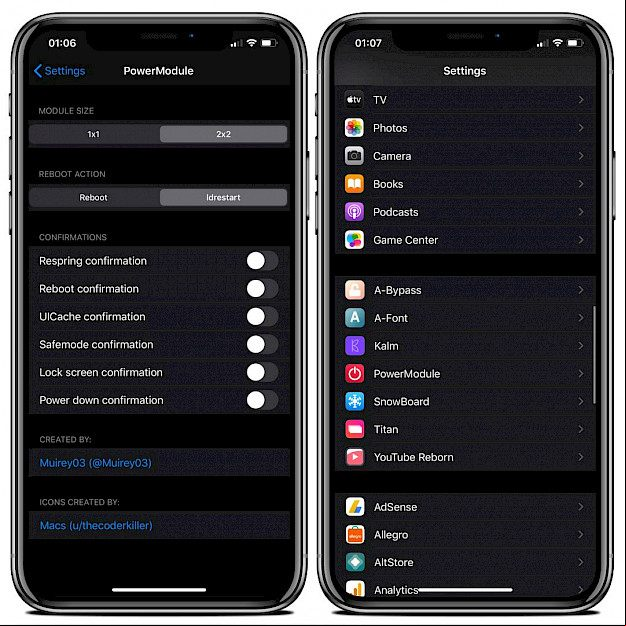 PowerModule Settings