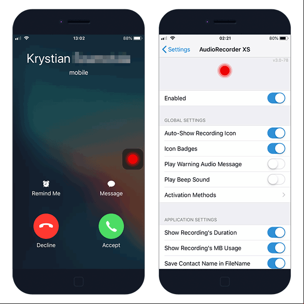 AudioRecorder XS App