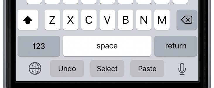 ActionBar tweak adds quick actions to iOS keyboard