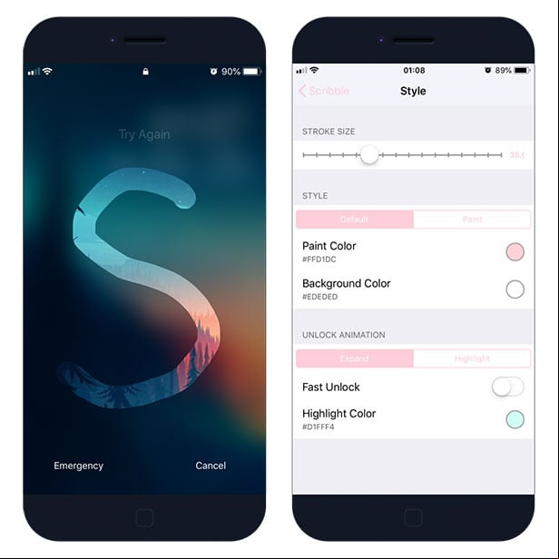 Scribble drawing-based codes for iOS 12