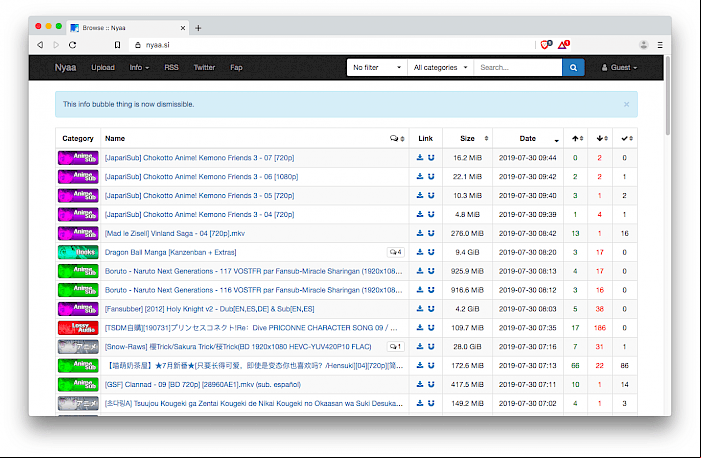 Nyaa Torrent Site