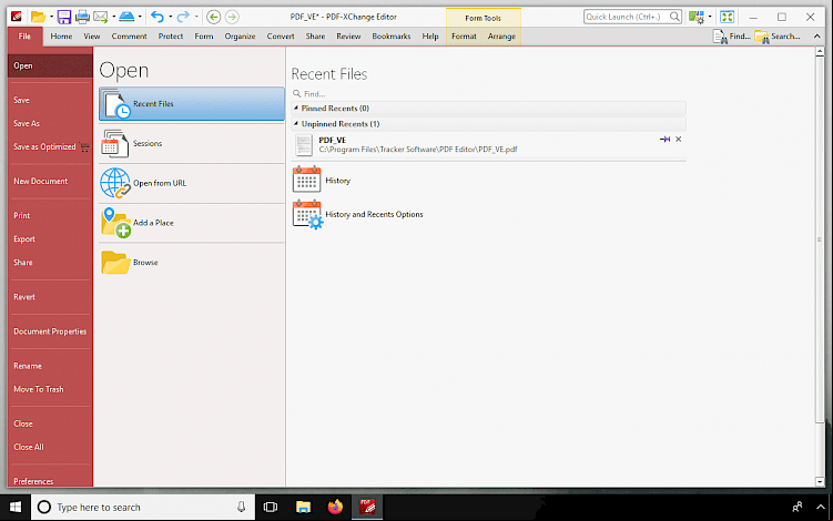 PDF-XChange Editor Open File