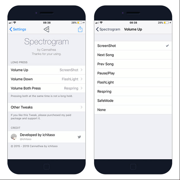 Spectrogram Tweak for iOS