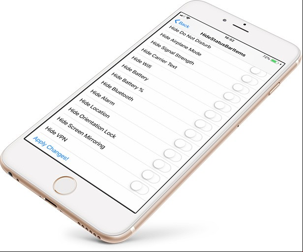 HideStatusBarItemsPro Settings
