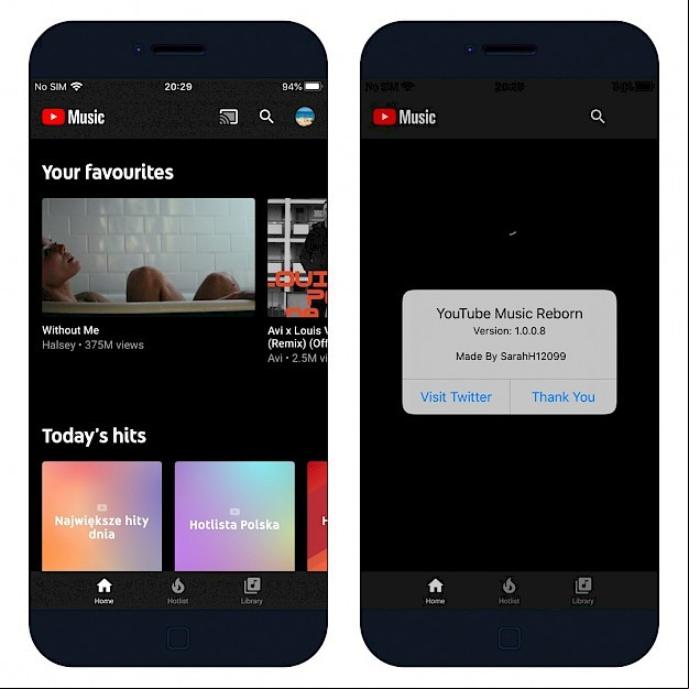 YouTube Music Reborn tweak