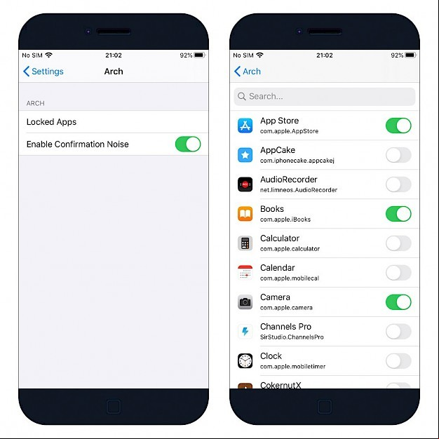 Arch tweak settings