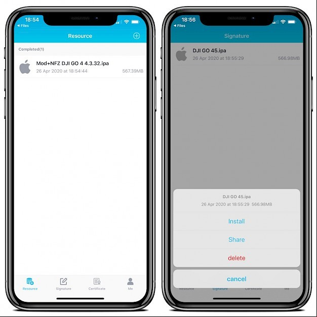 LightiningSign on iOS