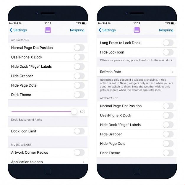 Multipla tweak Settings