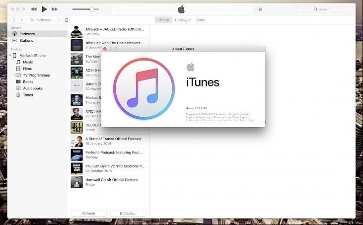 iTunes 12.7.3 (64-bit)