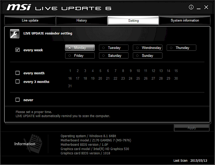 MSI Live Update