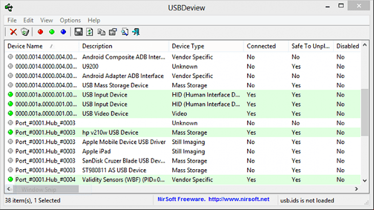 USBDeview (64-bit)